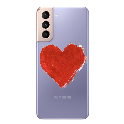 Husa Samsung Galaxy S21 FE, Silicon Premium, BIG HEART